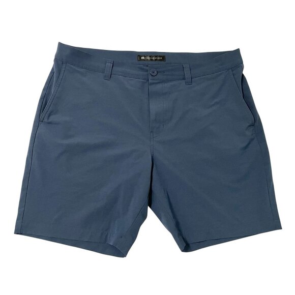 Travis Mathew Tech Chino Pocket Shorts 8in Inseam Golf Performance Blue size 38 - Picture 1 of 6